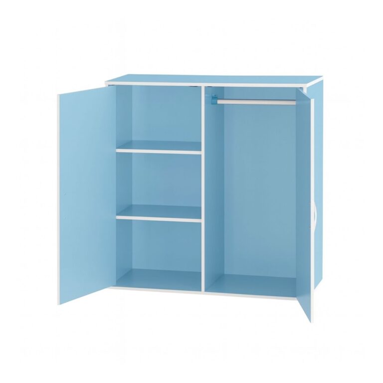 kiddies light blue 2 door wardrobe - DN CHC 175 015