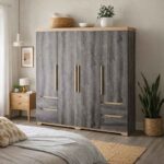 Modern Extended 4 Door Wardrobe - Available in 2 Colours - Image 5