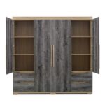 Modern Extended 4 Door Wardrobe - Available in 2 Colours - Image 3