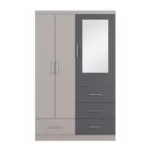 3 Door Wardrobe - Available in 2 Colours