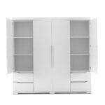 Modern Extended 4 Door Wardrobe - Available in 2 Colours - Image 10