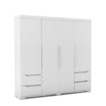 Modern Extended 4 Door Wardrobe - Available in 2 Colours - Image 8