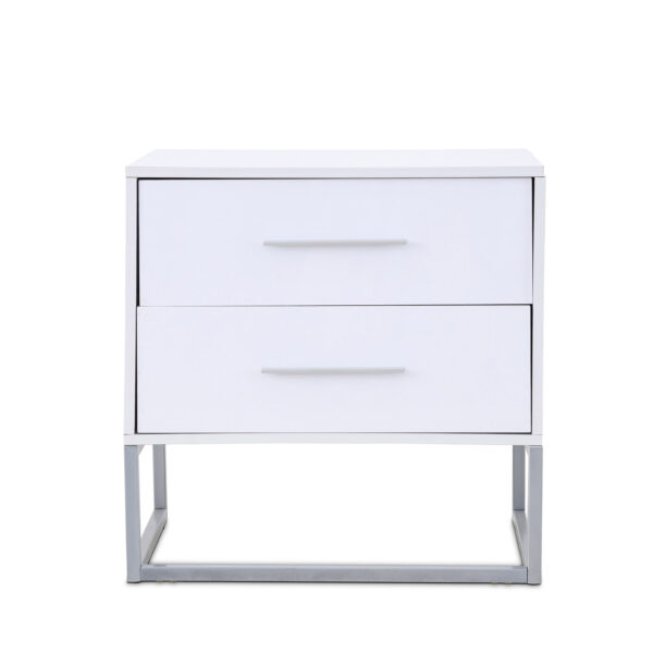 Contemporary Nightstand - White