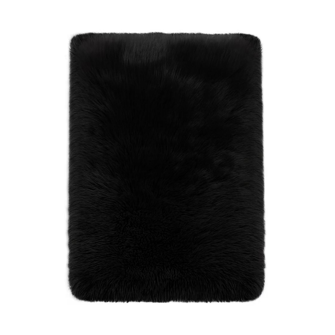 Black Fluffy Rug - Multiple Sizes | MFA Online