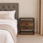 Glass Top Bed Cabinet -MWTF79