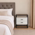 Glass Top Bed Cabinet -MWTF79