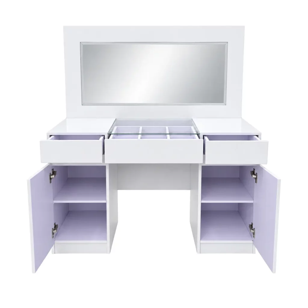 Modern LED Vanity Dressing Table, White, MWBR2140