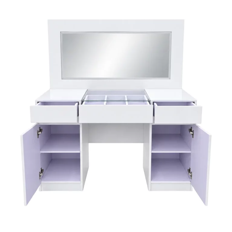 Modern LED Vanity Dressing Table, White, MWBR2140