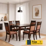 Modern Chocolate Dining Set 1+6