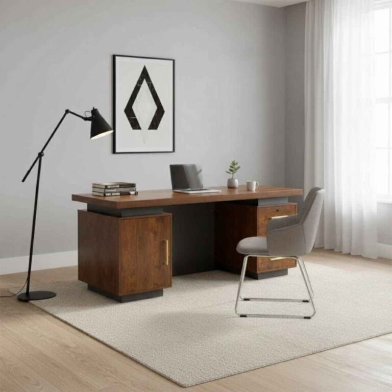 Executive Walnut Office Desk - Available in 2 Sizes