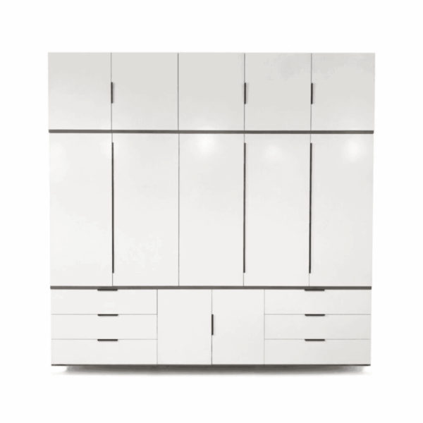 Luxury White UK Oak + Melamine Wardrobe