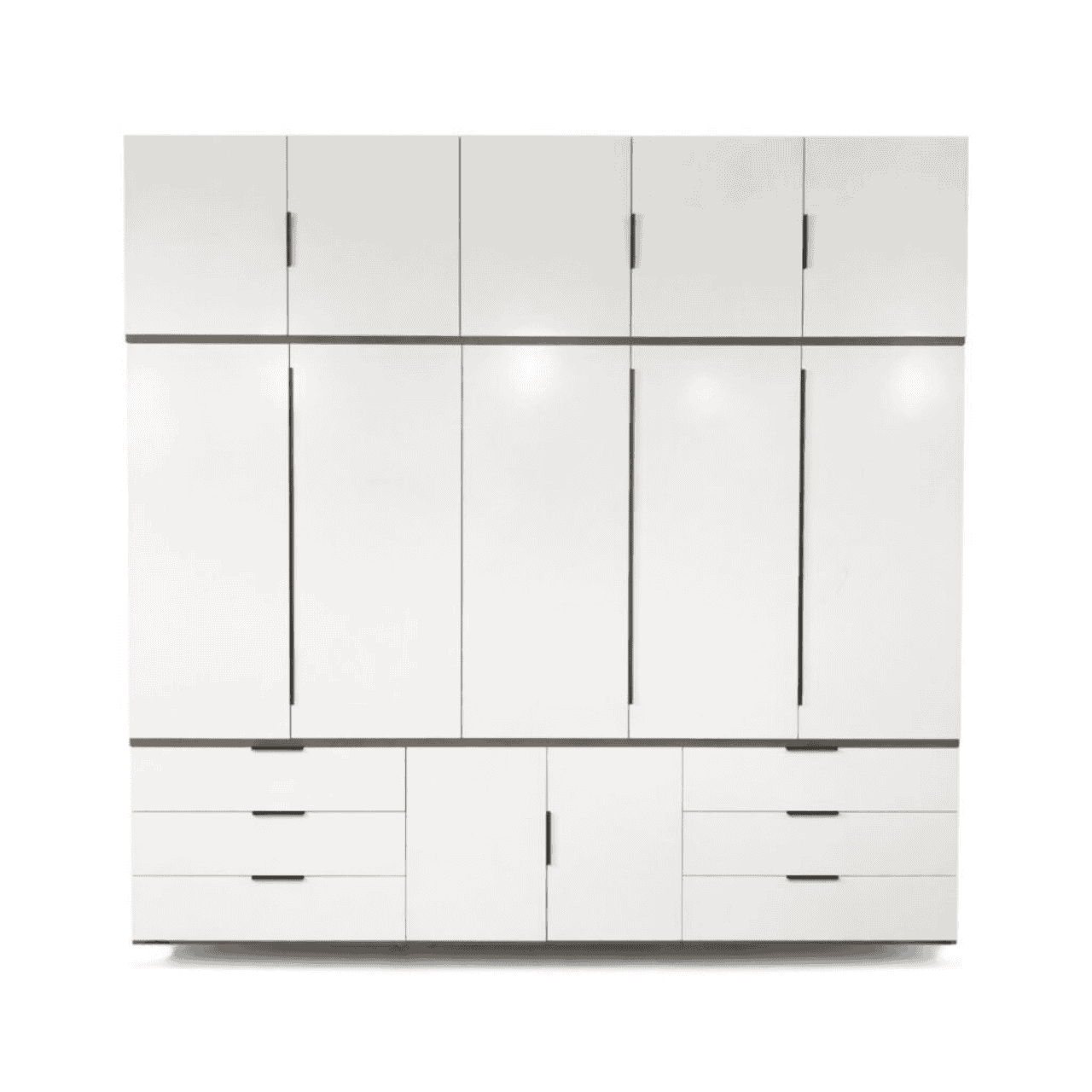 FURNITURE (1) Luxury White UK Oak + Melamine Wardrobe - Image 1