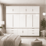 Luxury White UK Oak + Melamine Wardrobe - Image 3