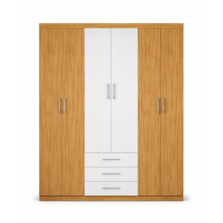 Modern 6 Door Wardrobe – Available in 2 Colours