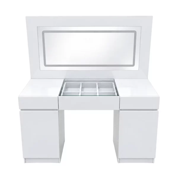 Modern LED Vanity Dressing Table, White, MWBR2140