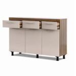 Contemporary 3 Door Base - White + Cappuccino - Image 5
