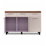 Contemporary 3 Door Base - White + Cappuccino - Image 8
