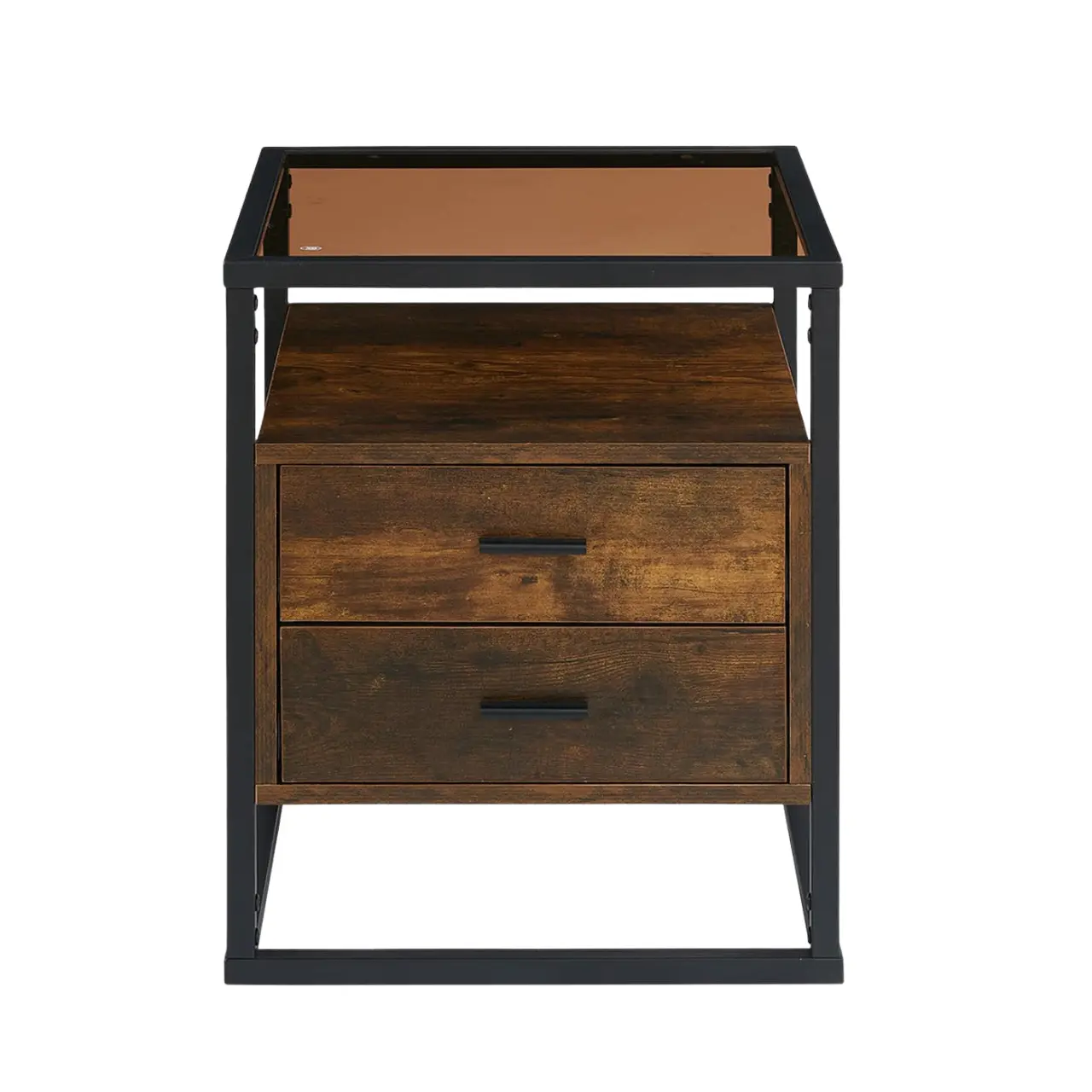MWTF79 Glass Top Bed Cabinet -MWTF79