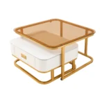 2-Piece Square Coffee Table Set with Glass Top, MWCT2PSQ