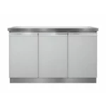 Contemporary Metal 3 Door Base