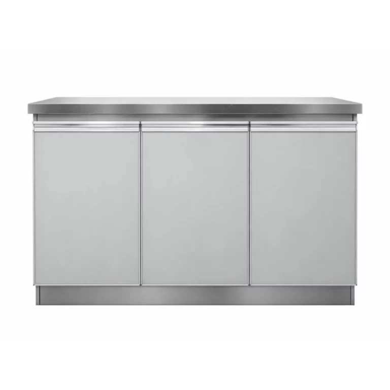 Contemporary Metal 3 Door Base