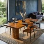 Natural Edge Solid Wood Dining Table