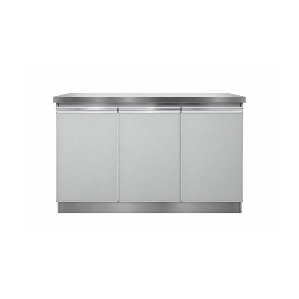 Contemporary Metal 3 Door Base