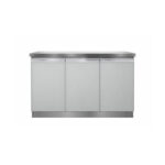 Contemporary Metal 3 Door Base