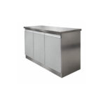 Contemporary Metal 3 Door Base
