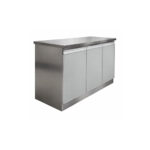 Contemporary Metal 3 Door Base