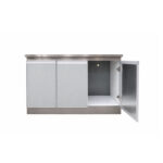 Contemporary Metal 3 Door Base