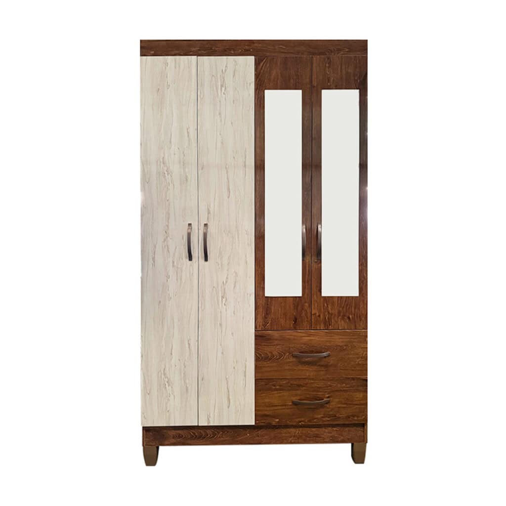 Walnut 4 Door Wardrobe