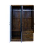 Walnut 4 Door Wardrobe - Image 2