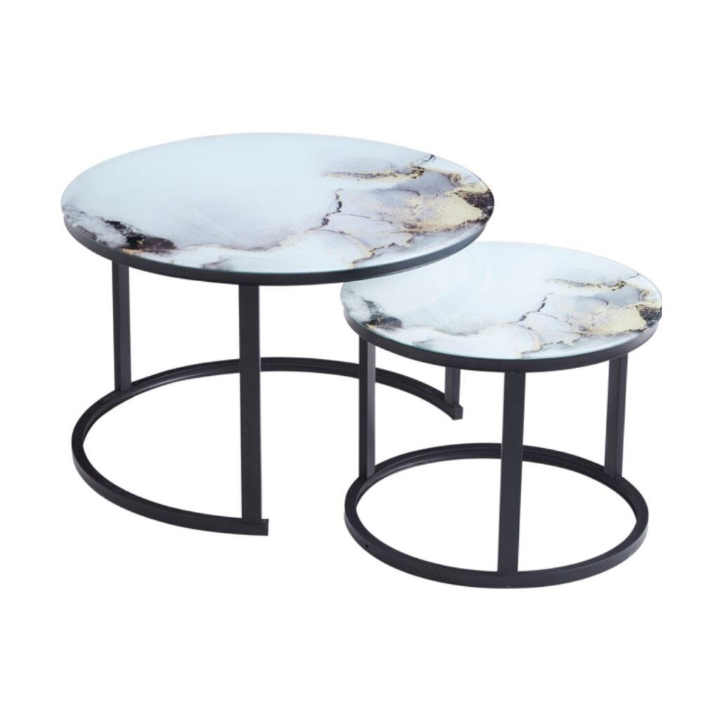 2-Piece Round Coffee Table Set - MWCT2P04B