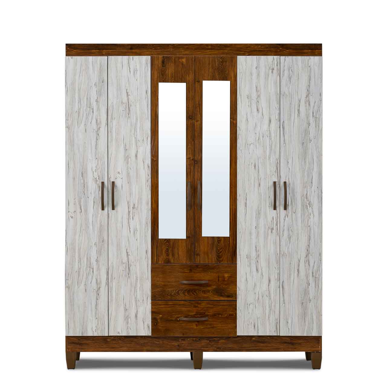 Walnut 6 Door Wardrobe | MFA Online