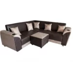 Boxarm Corner 3 Piece Lounge Suite, Black And White, BALRA