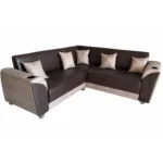 Boxarm Corner 3 Piece Lounge Suite, Black And White, BALRA