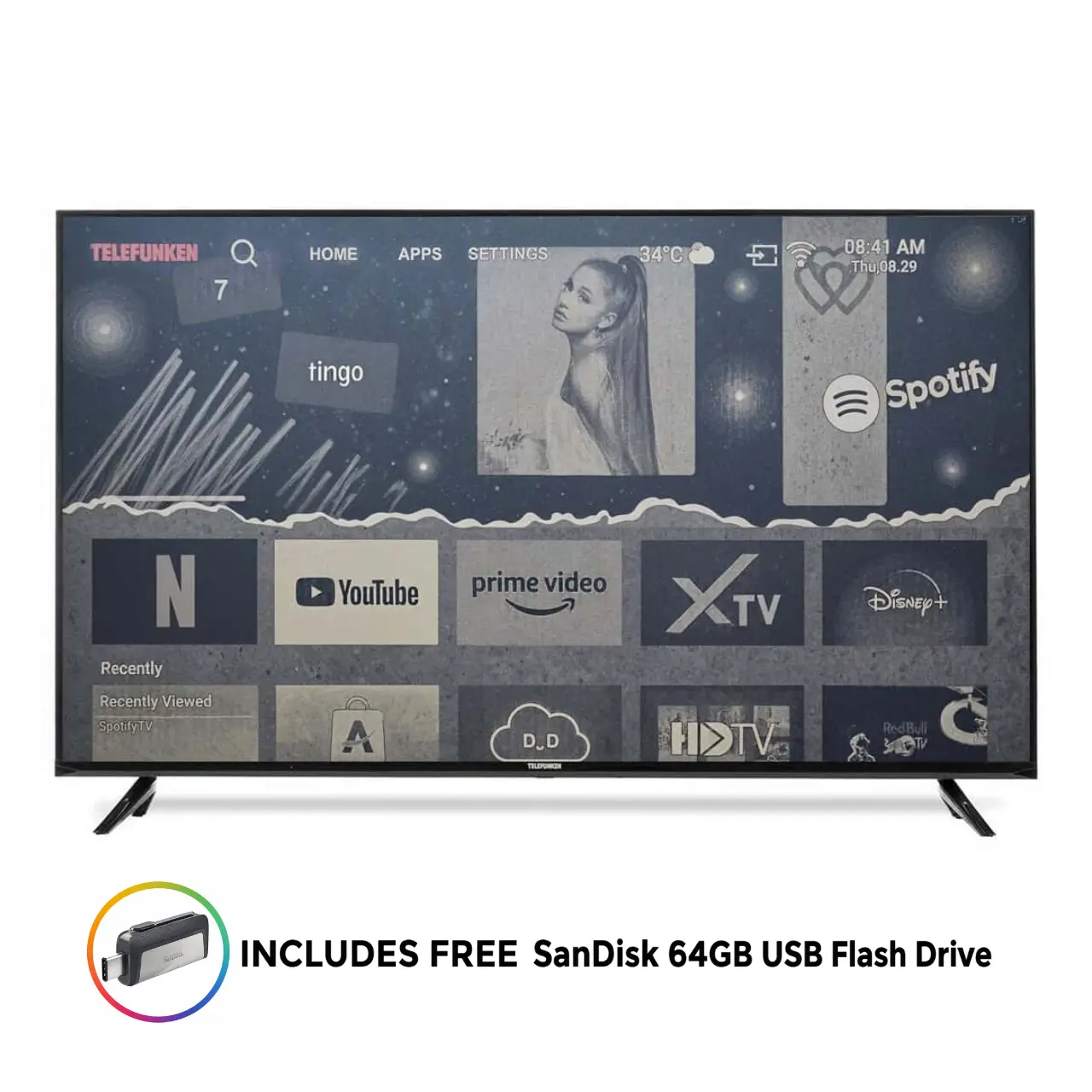 TLEDDS50FHDC Telefunken - 50" FHD Smart LED TV - TLEDDS50FHDC