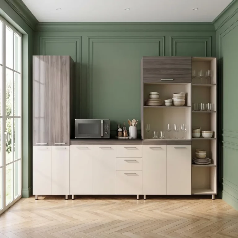 3 Piece Kitchen Scheme - Alpine Oak + Cappucino