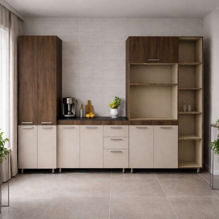 3 Piece Kitchen Scheme - Alpine Oak + Cappucino