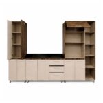 3 Piece Kitchen Scheme - Alpine Oak + Cappucino - Image 4