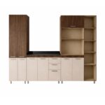 3 Piece Kitchen Scheme - Alpine Oak + Cappucino