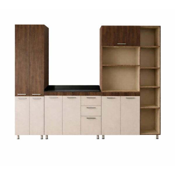 3 Piece Kitchen Scheme - Alpine Oak + Cappucino