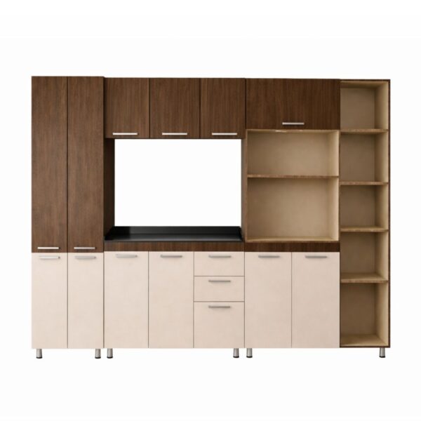 4 Piece Kitchen Scheme - Alpine Oak + Cappuccino