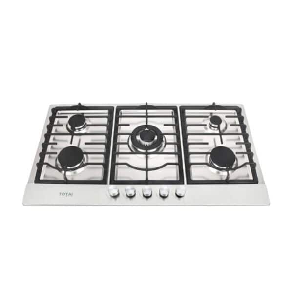 Totai - 5 Burner Gas Hob Stainless Steel - TS5BNRSS