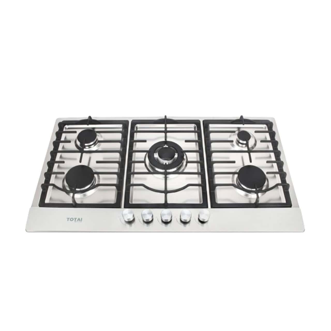 Totai - 5 Burner Gas Hob on Glass - TS5BNRSS Totai - 5 Burner Gas Hob Stainless Steel - TS5BNRSS