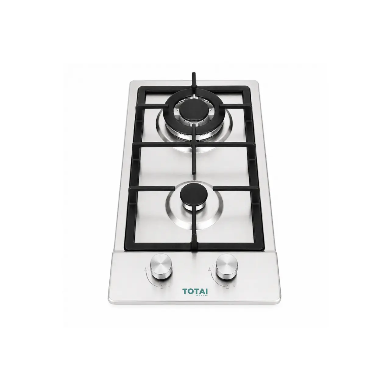 03/TS2BNRSS Totai - 2 Burner Gas Hob Stainless Steel - 03/TS2BNRSS