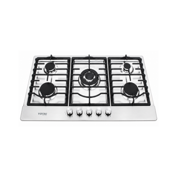 Totai - 5 Burner Gas Hob Stainless Steel - TS5BNRSS