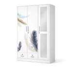 3 Door Metal Wardrobe with Mirror – MWMET3