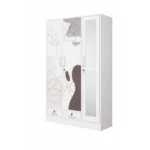 3 Door Metal Wardrobe with Mirror – MWMET3